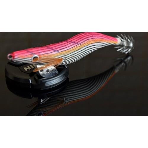 Wood Shrimp Squid Fishing Bait 3.5#Hook Wooden Shrimp Squid Jigs Sea Fishing Lures Artificial Lure