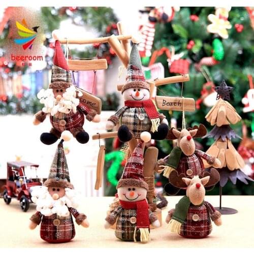 Christmas Baubles DIY Tree Hanging Ornaments Craft Children Gift Toys Xmas Festival Home Decorations Length 12*28CM