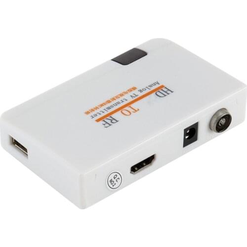 HDMI-Compatible to RF Coaxial Converter Box analog TV transmitter with Remote Control for HDTV Monitor Projector