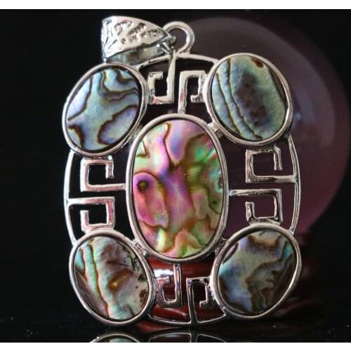 HOT 35x40mm natural abalone shell tortoise pendant silver-color special fit chain necklace accessories B1145