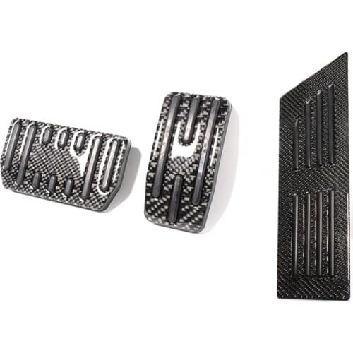 3PCS Foot Pedal Cover Kit for Tesla Model 3 Y Accessories, Carbon Fiber Nonslip Brake & Accelerator & Rest Pedal Pad