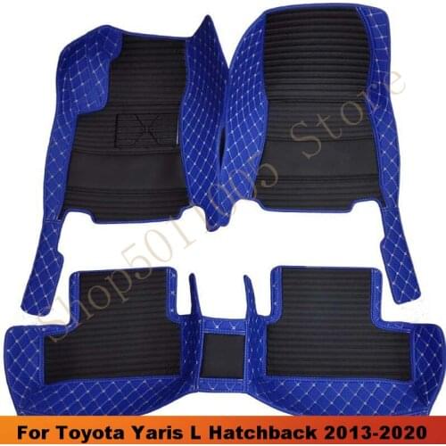 For Toyota Yaris L Hatchback 2013 2014 2015 2016 2017 2018 2019 2020 Car Floor Mats Custom Decorative Carpets Accessories