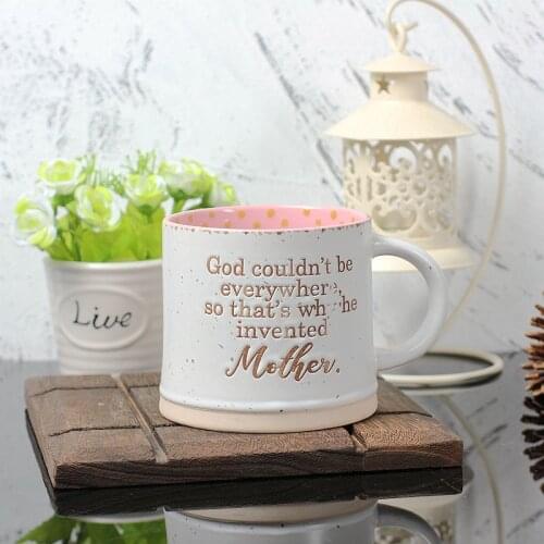 Nordic Retro Mug Letter Advanced Sense Breakfast Coffee Cup Milk Cup Personality Trend American Ceramic Cup Gift