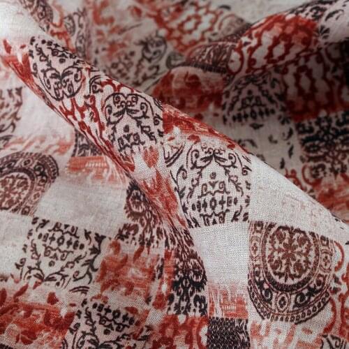 High Grade Clothing Ramie Fabric for designer diy,Geometric summer fabric for patchwork