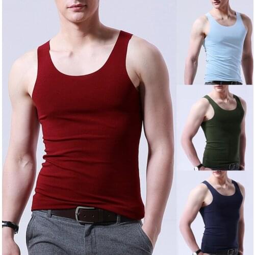 Summer Seamless Mens Solid Tank Tops Ice Silk Tank Top Comfortable Stringer Muscle Sleeveless Top Men Gym Vest Workout Wear