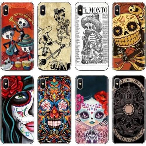 Mexican Skeleton Sugar Skull For Huawei Nova 2 2i 3 3i Y3 Y5 Y6 Y7 Y9 Prime 2015 2016 2017 2018 2019 Silicone Skin Case