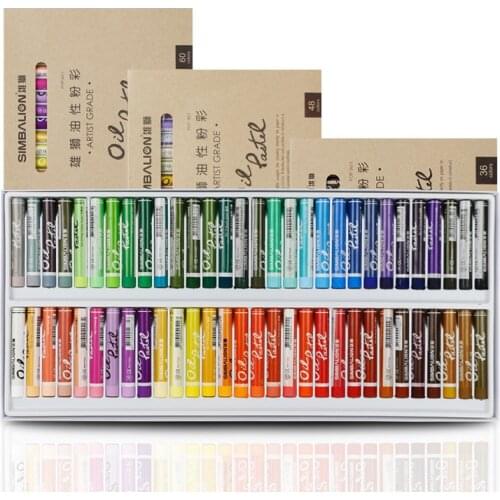 Painting Crayons Soft Pastel 12/24/36/48/60 Colors/Set Art Drawing Set Chalk Color Crayon Brush Stationery for Students