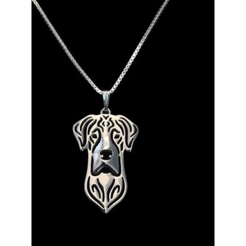 Fashion Handmade Natural Eared Great Dane Pendant Necklace for women choker necklace Dog Jewelry Pet Lovers Gift Idea