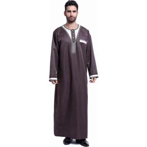 Middle Eastern Arab Mens Long Shirts Robes Summer Style Male Robes Outerwear Shirt Coats Plus Size XXXL Muslim Streetwear A667