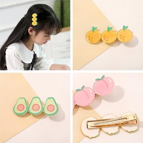 2021 New Hair Clip Summer Fresh Hair Claw Fruit Hair Barrette Claw Metal Hair Claw Clips Cute Hair Accessories For Women Girls