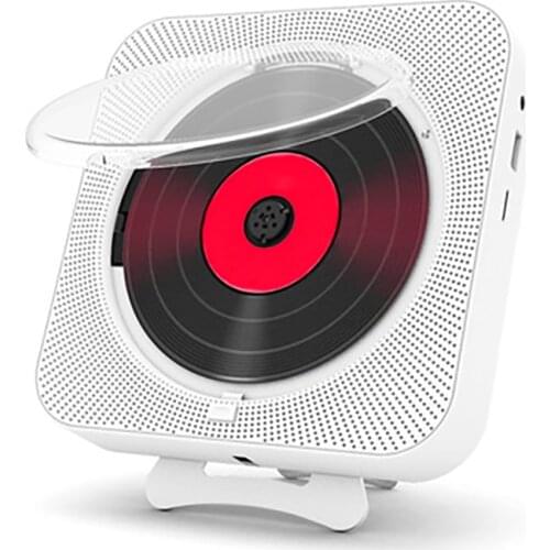 Portable CD Player Bluetooth Speaker Stereo CD Players LED Screen Wall Mountable CD Music Player With IR Remote Control FM Radio