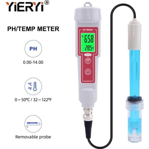 Yieryi Portable Digital Water Quality Tester Pen PH Meter Water Quality Test Pen PH-618B/L External Connection Electrode Tester