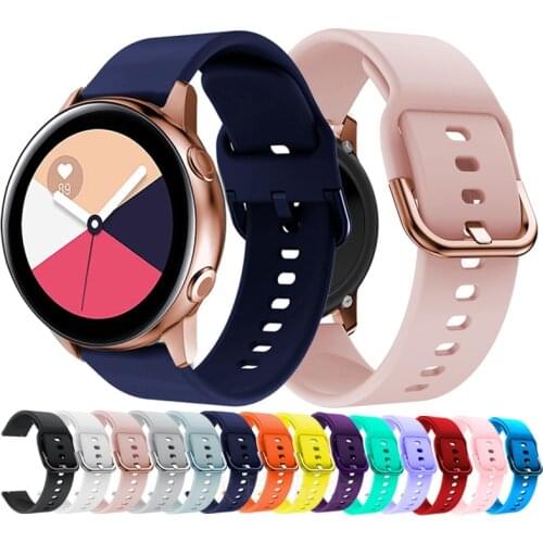 Silicone watchbands for Samsung Galaxy Watch 3 strap 41mm 45mm bracelet smart sport strap for Samsung galaxy active 2 42mm band