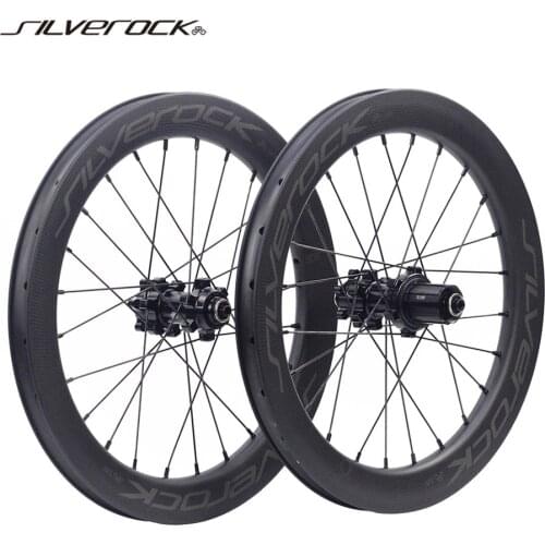 SILVEROCK SR38 Carbon Wheelset 16" 1 3/8" 349 Disc Brake 74mm 100mm 135m for Fnhon GUST K3 plus Folding Bike Urban Bicycle Wheel