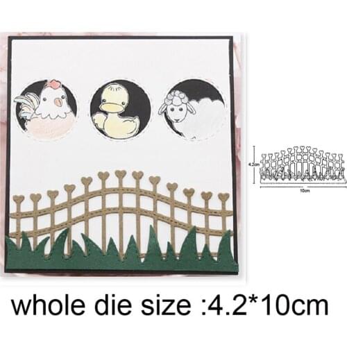 New 2020 Metal dies Grass Lawn Fence Frame Cutting Dies Stencils For DIY Scrapbooking dies Album Cards Decoration Embossing dies
