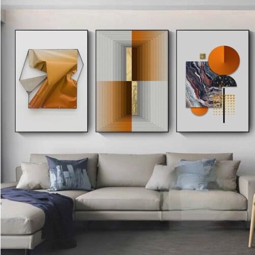 Frameless Modern Simple Abstract Decorative Painting Model Room Mural Living Room Entrance Dining Room Wall Painting Core