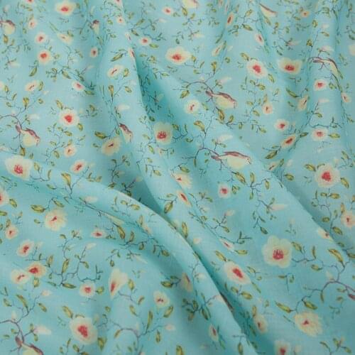 Natural Ramie fabric Flower printing sewing Customized fabrics for fashionable dresses and gowns fabric for dress