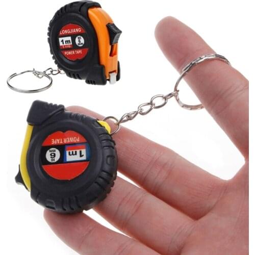 Retractable Ruler Tape Measure Key Chain Mini Pocket Size Metric 1m