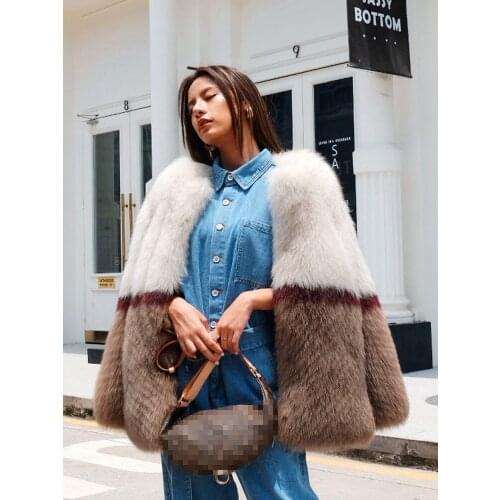 Real Fox Autumn Winter Coat Clothes Double-faced Fur Jacket Women Korean Long Jackets Chaqueta Mujer MY938