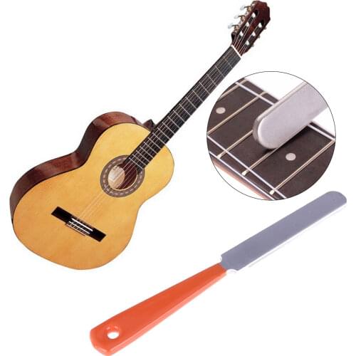 1 Pcs Guitar Fret Crowning File Stainless Steel Narrow Dual Cutting Edge Tool Durable Stainless Steel Guitar File