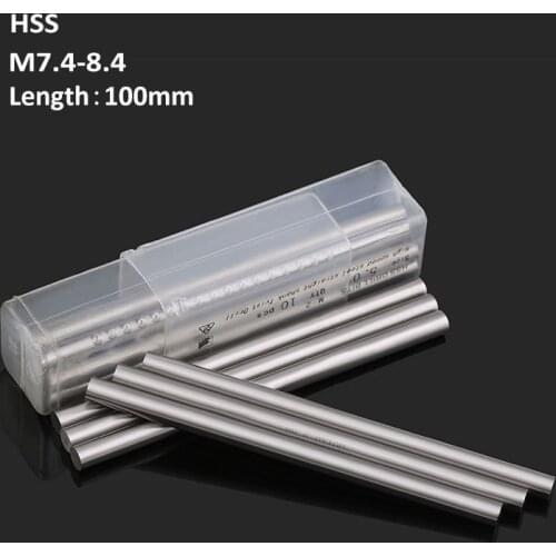 1Pcs M7.4~M8.4 HSS Round Rod Bar Ground Stock Linear Shaft Milling Length 100mm
