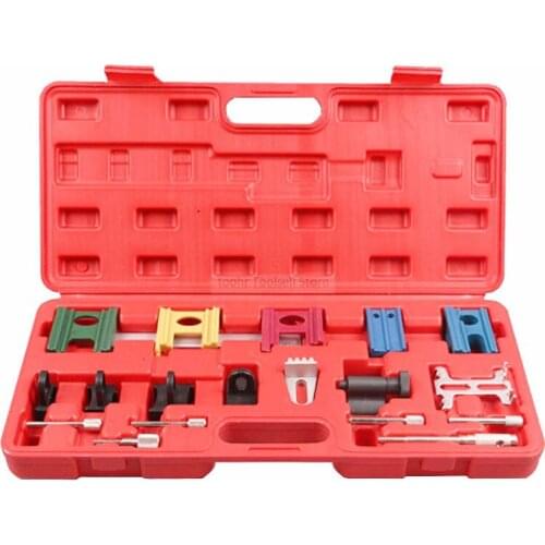 19Pcs Universal Engine Pulley Timing Belt Camshaft Flywheel Locking Tool Set Kit