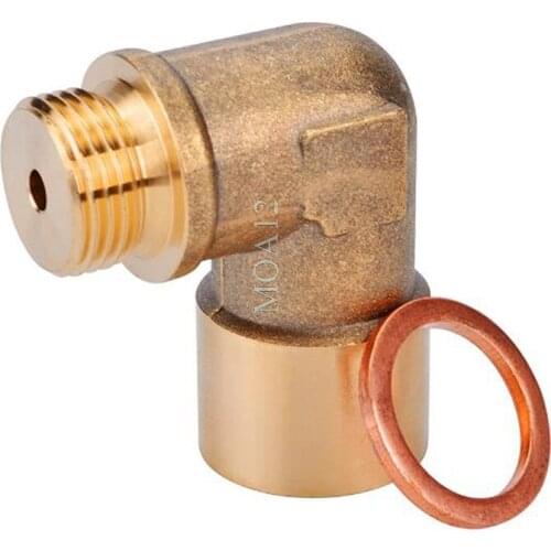 1X 90 Degree 02 Bung Extension O2 Oxygen Sensor Angled Extender Spacer M18X1.5