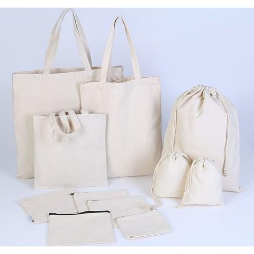 300pcs/lot Custom Various Styles Eco Cotton Shopping Bag Print Your Logo with Handles for Stores Promotional Market Tote Bags