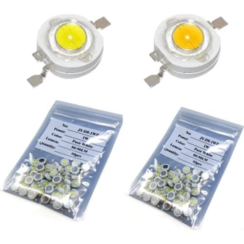 50PCS 3W High power LED Lamps white /warm white/nature white 45mil Chips high light lights