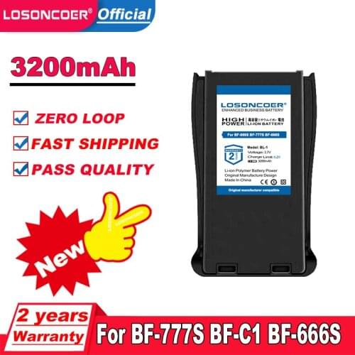 3200mAh BF-C1 BL-1 Battery For BF-777S Compatible H777 H-777 BF-666S BF-888S For Baofeng 888 Batteries Walkie Talkie