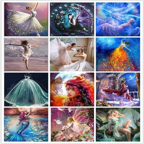 Diamond Painting Dream Girl Mosaic Cross-stitch Square Drill Round Drill Princess Home Decorative Picture Hanging Painting