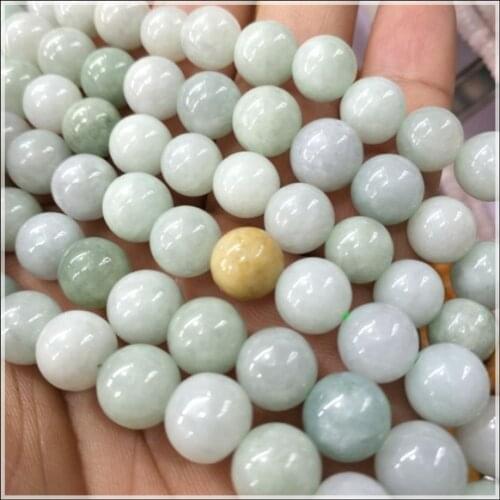 Natural myanmar jadee stone round ball nature gem stone beads size 4mm 6mm 8mm 10mm diy gem stone beads findings accessories