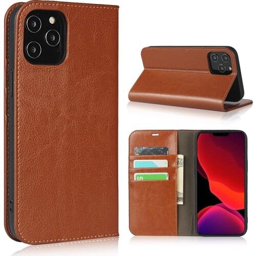 Book Wallet Cover For iPhone 12 Mini / iphone12/ 12pro/ 12 pro max Flip Luxury Genuine Leather Card Coque Phone Cases Accessory