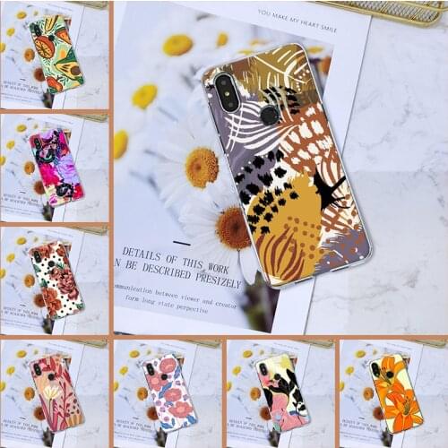 Soft Phone Case Silicone For Xiaomi Mi Note Mix 1 2 2S 3 Art Flower Pretty Aesthetic Floral Back Cover For Xiaomi Mi Max 1 2 3