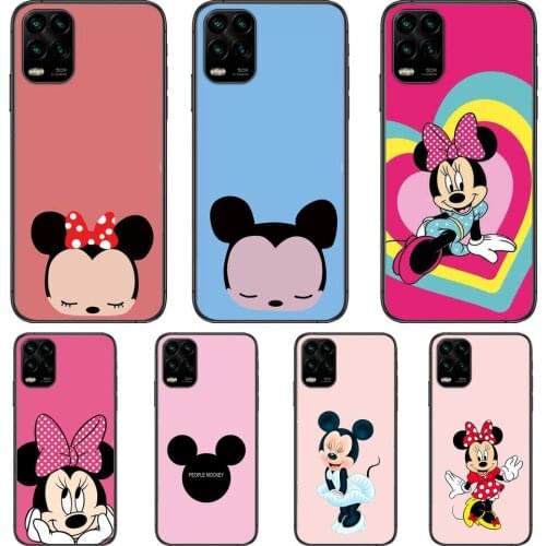 Pink Red Minnie Mouse cartoon Phone Case For XiaoMi Redmi Note 11 10 9S 8 7 6 5 A Pro T Y1 Anime Black Cover Silicone Back Pre s