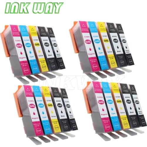 INK WAY 5 color 4 sets Replacement Ink for hp 564xl for or HP Photosmart Premium e-ALLin-One C310a, Premium Fax C410 printer