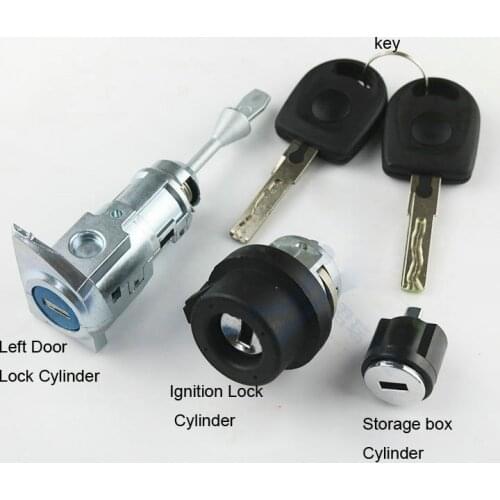 Car Lock Cylinder for VW Ignition Auto Door Lock Cylinder for New Passat Trunk Storage Box Full Door 8 Teeth