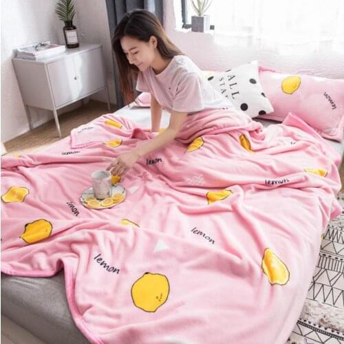 Flannel Blanket Blanket Thickened Student Single Bed Single Air Conditioning Blanket to Keep Warm in Winter and Summer E11279