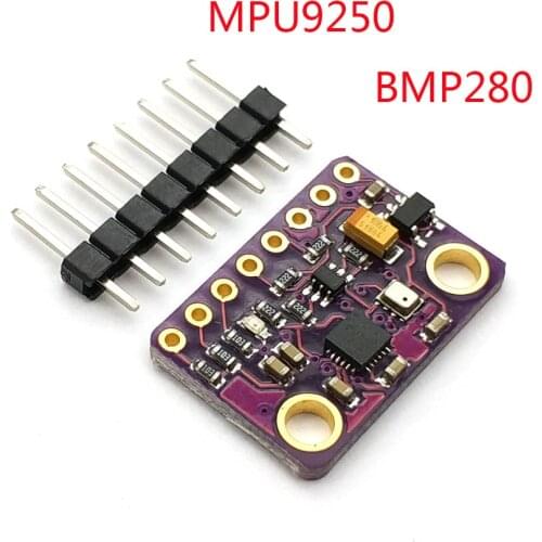 1Set SPI IIC/I2C MPU-9250 MPU9250 BMP280 10DOF Acceleration Gyroscope Compass 9-Axis Nine Shaft Sensor Board Module GY-91 3-5V