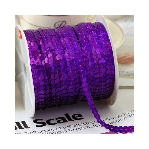 100Y Beautiful Sequin Ribbon Trim Craft Sewing Trimming New coming!! Deep Purple