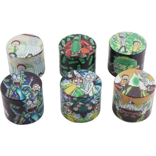 40MM/50MM Cartoon Creative 4-layer Herb Tobacco Grinder Manual Hand Herb Grass Weed Spice Miller Crusher Machine Cigarette Gift