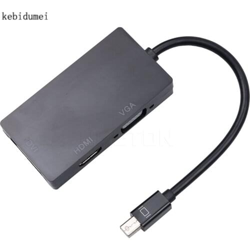 2017 DP to HDMI-compatible DVI VGA Adapter Cable 3 In 1 1080P Mini Display Port Converter For iMac Apple MacBook Pro Air