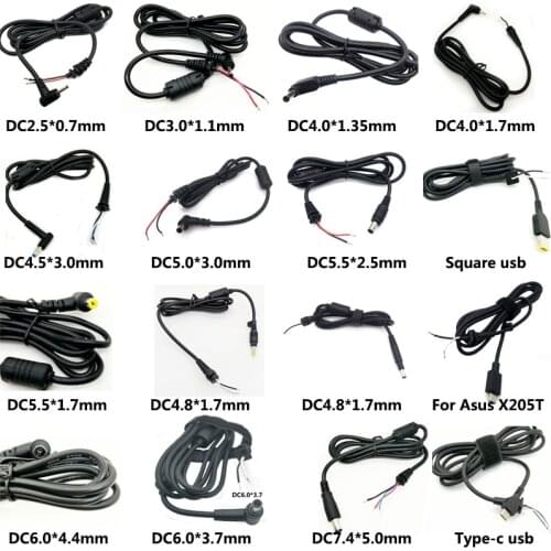 Power Cable Cord Connector DC Jack Charger Adapter Plug Power Supply Cable for Samsung HP Dell Sony Toshiba Asus Acer Lenovo