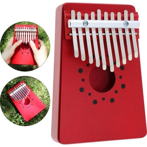 10 Keys Finger Kalimba High Quality Mbira Thumb Piano Pocket Size Metal Keyboard Pine Wood Portable Musical Instrument