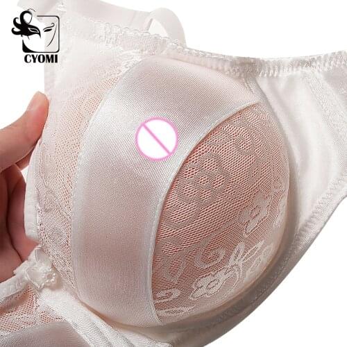 Cyomi 75D Pocket Bra Artificial Silicone Breast Forms Realistic Prosthesis for Mastectomy or Crossdresser Drag Queen Protection