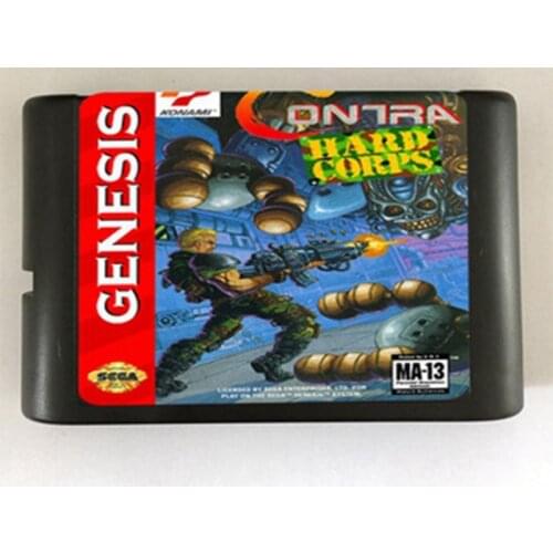 Contra Hard Corps NTSC-U Game Cartridge Newest 16 bit Game Card For Sega Mega Drive / Genesis System