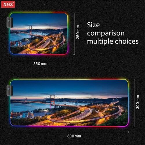 RGB Construction Mouse Pad Is Suitable for Desktop Keyboard LED Mouse Pad Backlit Mause Large Pad XXL Pc Anti-skid Pad Mouse Pad