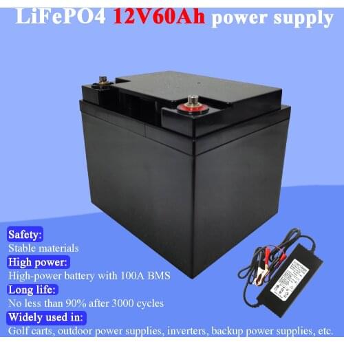 Land Voyager 12.8V 60Ah LifePO4 Lithium Iron Phosphate Battery For Ignition Car Engine Starter Battery Balanced 100A BMS Starter