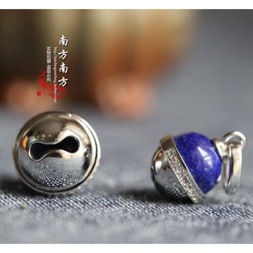 Real Silver Handmade Thai Sterling 925 Silver jewelry LAOYINJIANG vintage style pure silver lazing diy necklace pendant - bell
