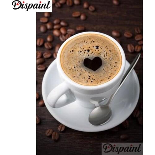 Dispaint Full Square/Round Drill 5D DIY Diamond Painting "Coffee beans" Embroidery Cross Stitch 3D Home Decor A11035